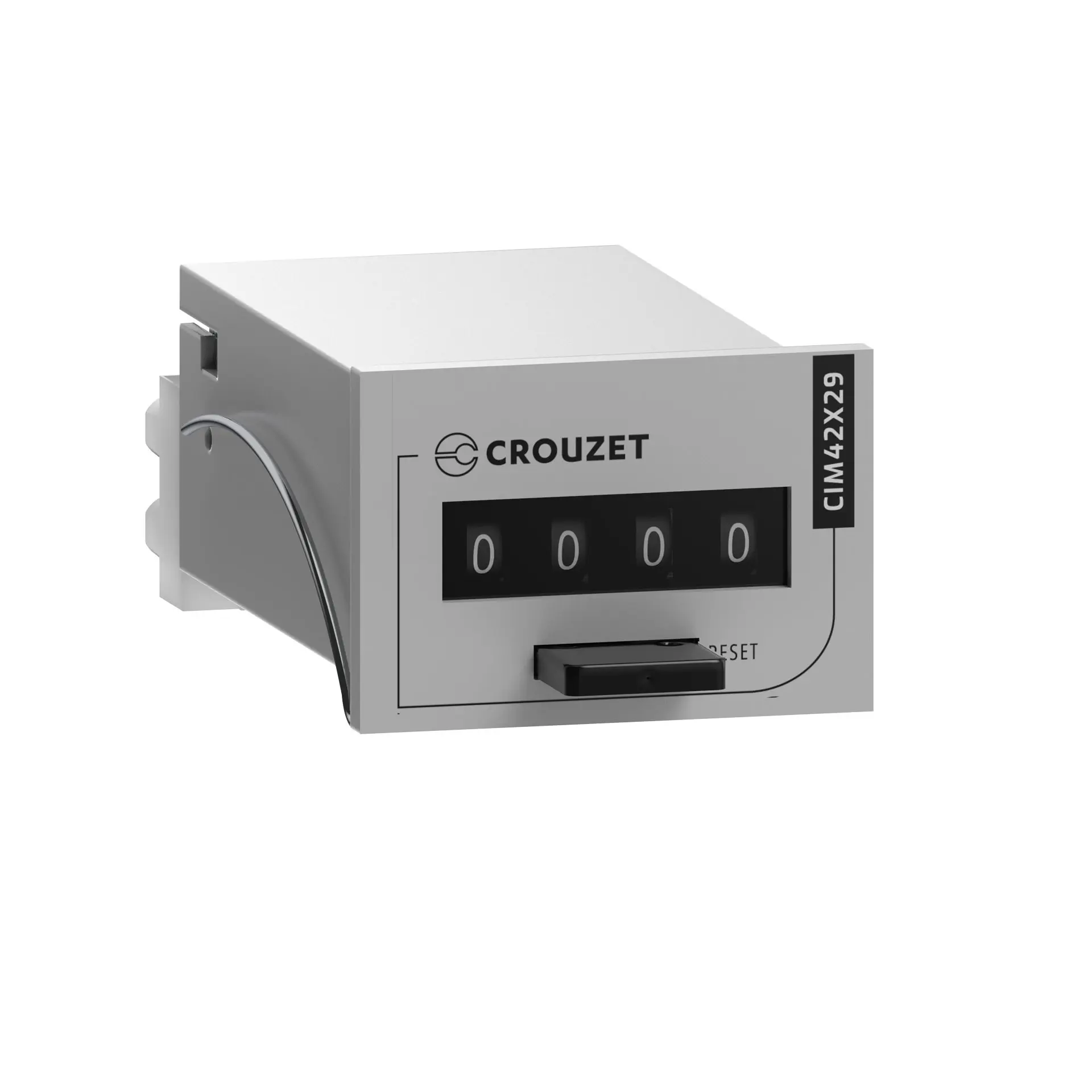 Produktfoto 1 von Crouzet CIM Impulszähler Zähler Mechanisch Manuell 4-stellig 24V dc, Impuls, max. 10 Hz
