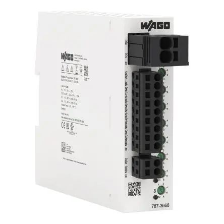 Produktfoto 1 von WAGO 787 1 to 10 A Elektronischer Schutzschalter 24V 8, 10A DIN-Hutschiene L. 115 mm x 32mm