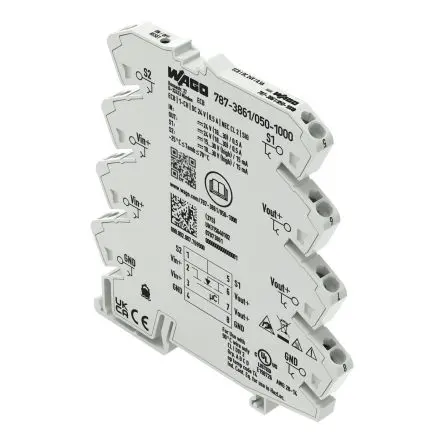 Produktfoto 1 von WAGO 857 Elektronischer Schutzschalter 24V 1, 0.5A DIN-Hutschiene L. 94 mm x 6mm