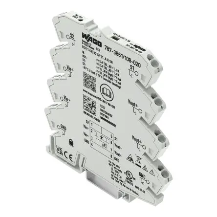 Produktfoto 1 von WAGO 857 1 to 8 A Elektronischer Schutzschalter 24V 1, 4A DIN-Hutschiene L. 94 mm x 6mm