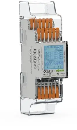 Produktfoto 1 von WAGO 879 Energiemessgerät LCD 97 mm x 36 mm Energiemessgerät / 3-phasig Impulsausgang