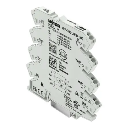 Produktfoto 1 von WAGO 857 Elektronischer Schutzschalter 24V 1, 0.5A DIN-Hutschiene L. 94 mm x 6mm