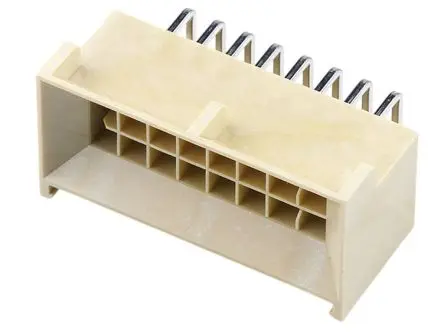 Molex 219637 Leiterplattenleiste gewinkelt, 10-polig / 2-reihig, Raster 2.5 mm Raster Durchsteckmontage, Ummantelt