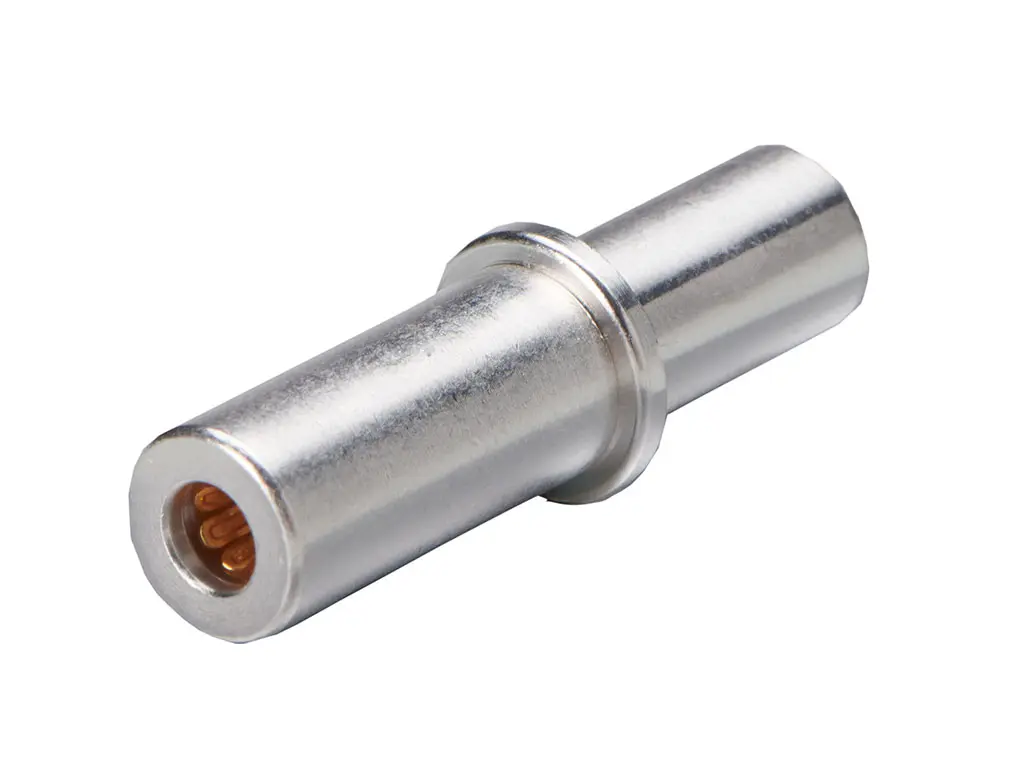 Produktfoto 1 von Molex 204608 Crimp-Anschlussklemme für PowerWize BMI Schwarzes Schalttafel-Einbaudosengehäuse, Buchse Crimpbefestigung 8