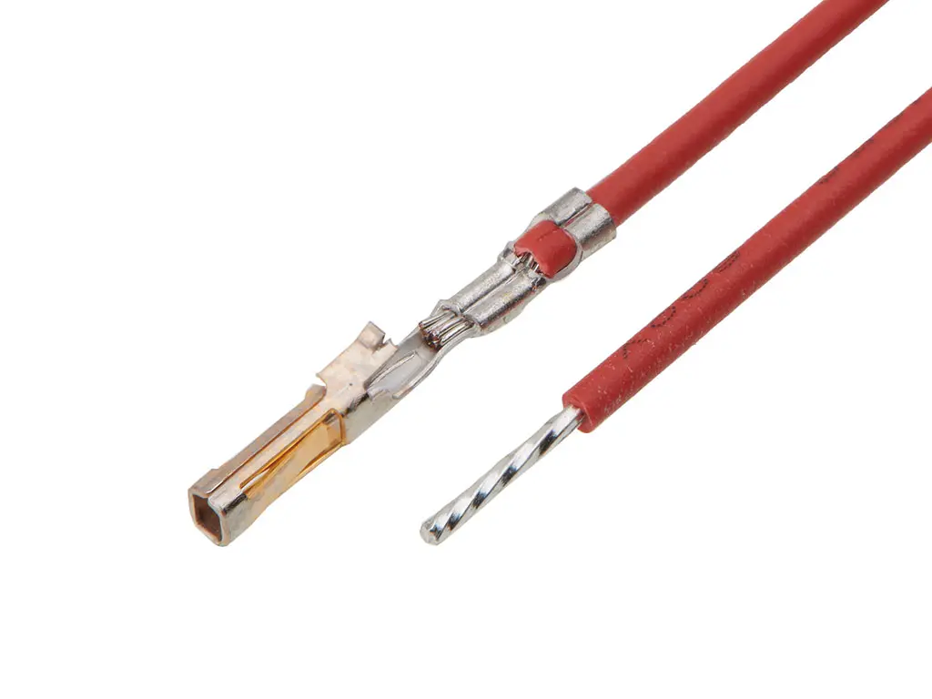 Produktfoto 1 von Molex 219681 Vorgecrimpter Anschluss Anschlusslitze, Rot, 150 mm