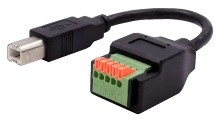 Produktfoto 1 von Exsys Schnittstellen-Adapter, Klemme, USB B Stecker, Stecker