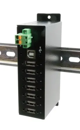 Produktfoto 1 von Exsys, USB 2.0 USB-Hub, 7 USB Ports, USB, Anschlussstecker