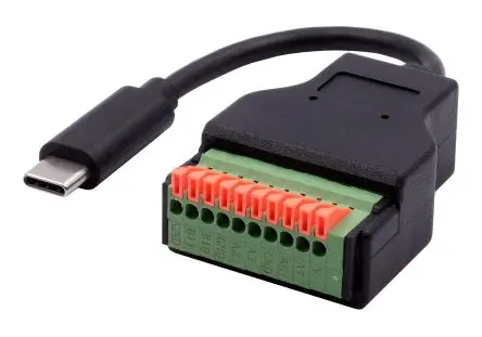 Produktfoto 1 von Exsys Schnittstellen-Adapter, Klemme, USB Typ C, Stecker