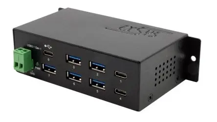Produktfoto 1 von Exsys, USB Typ A, USB Typ C USB-Hub, 7 USB Ports, USB, USB-Bus
