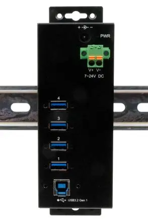 Produktfoto 1 von Exsys, USB 3.2 USB-Hub, 4 USB Ports, USB, Anschlussstecker