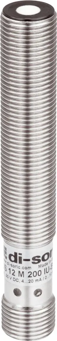 Produktfoto 1 von Di-Soric M12 Ultraschallsensor Ultraschall, Gewinderohr 20 → 200 mm 0-10 V/4-20 mA Push-Pull 18 → 30 V DC