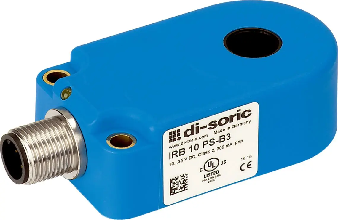 Produktfoto 1 von Di-Soric M12 Induktiver Näherungsschalter Induktiv, ringförmig PNP 10 → 35 VDC NO