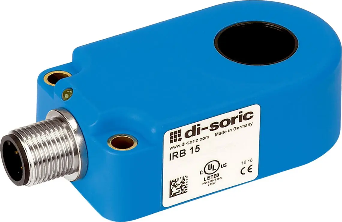 Produktfoto 1 von Di-Soric M12 Induktiver Näherungsschalter Induktiv, ringförmig NPN 10 → 35 VDC NO