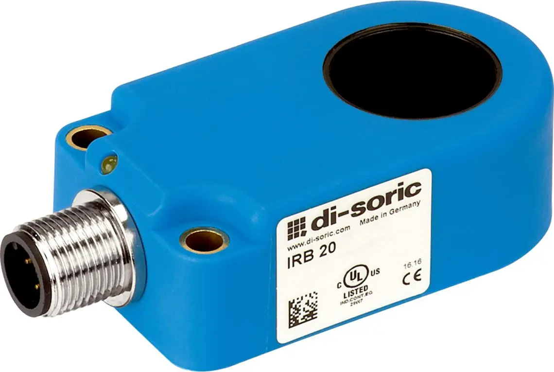 Produktfoto 1 von Di-Soric M12 Induktiver Näherungsschalter Induktiv, ringförmig NPN 10 → 35 VDC NO