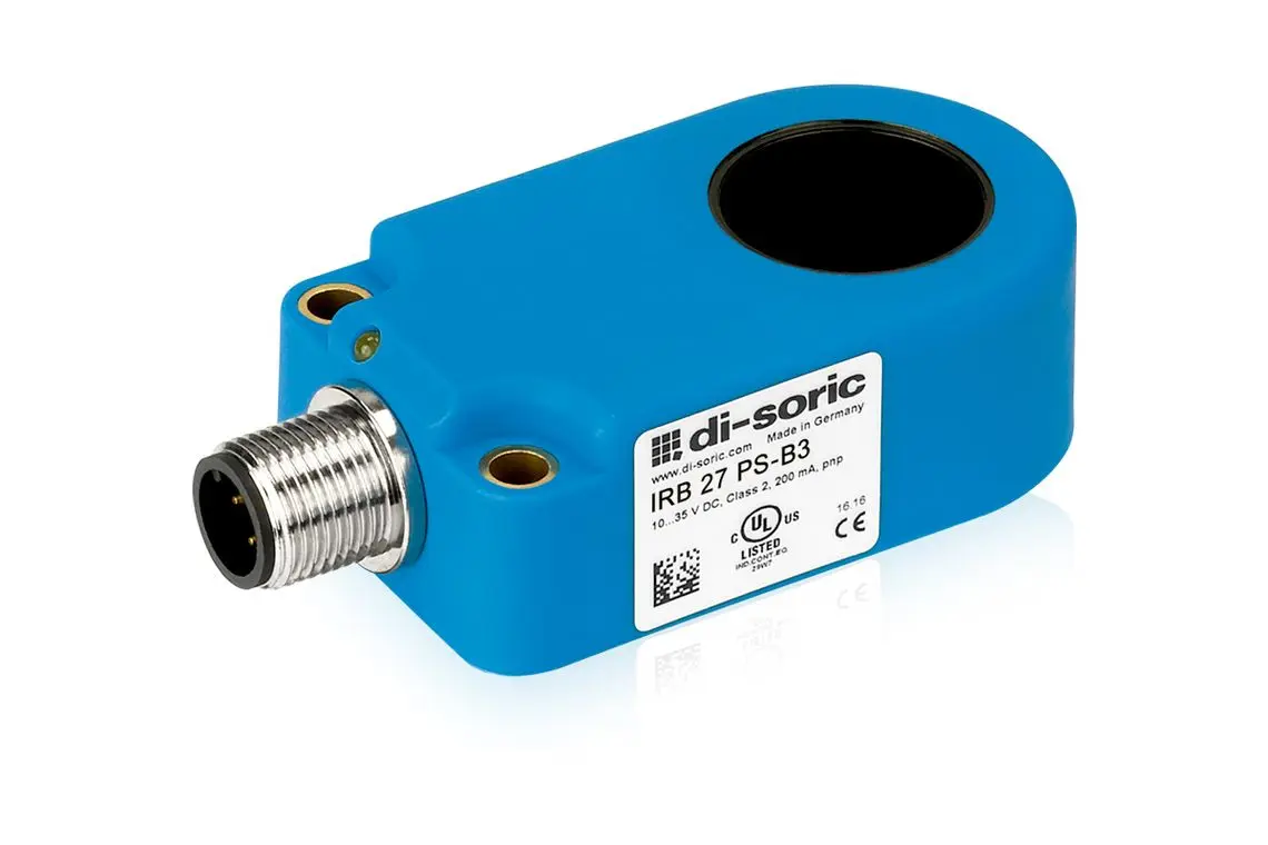 Produktfoto 1 von Di-Soric M12 Induktiver Näherungsschalter Induktiv, ringförmig PNP 10 → 35 VDC NO