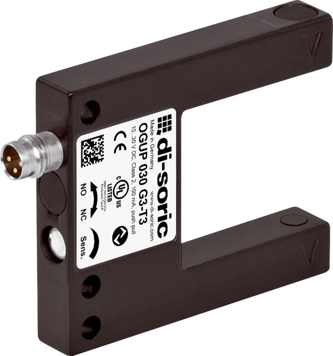 Produktfoto 1 von Di-Soric Optischer Sensor, Optisch, Bereich 30 mm, NPN, PNP Ausgang, M8, Hell-/dunkelschaltend