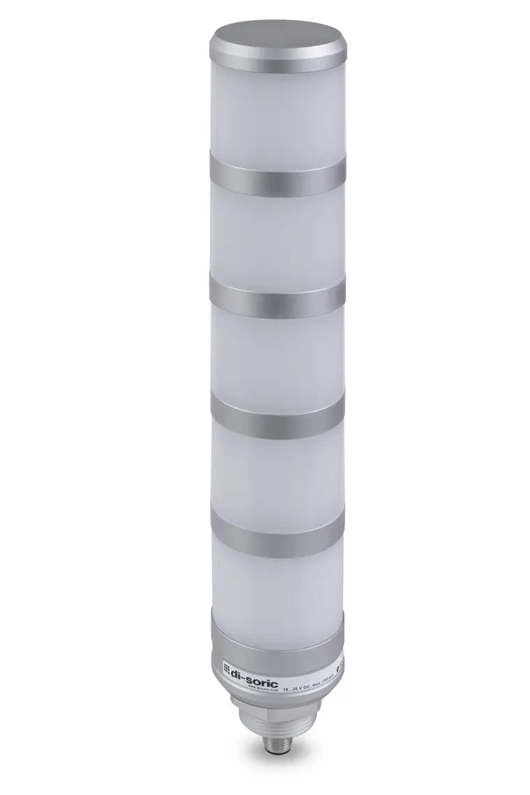 Produktfoto 1 von Di-Soric SBT-F-WBGYR LED Signalturm 5-stufig Linse Gelb, Blau, Rot, Weiß, Grün 24V 37 mm