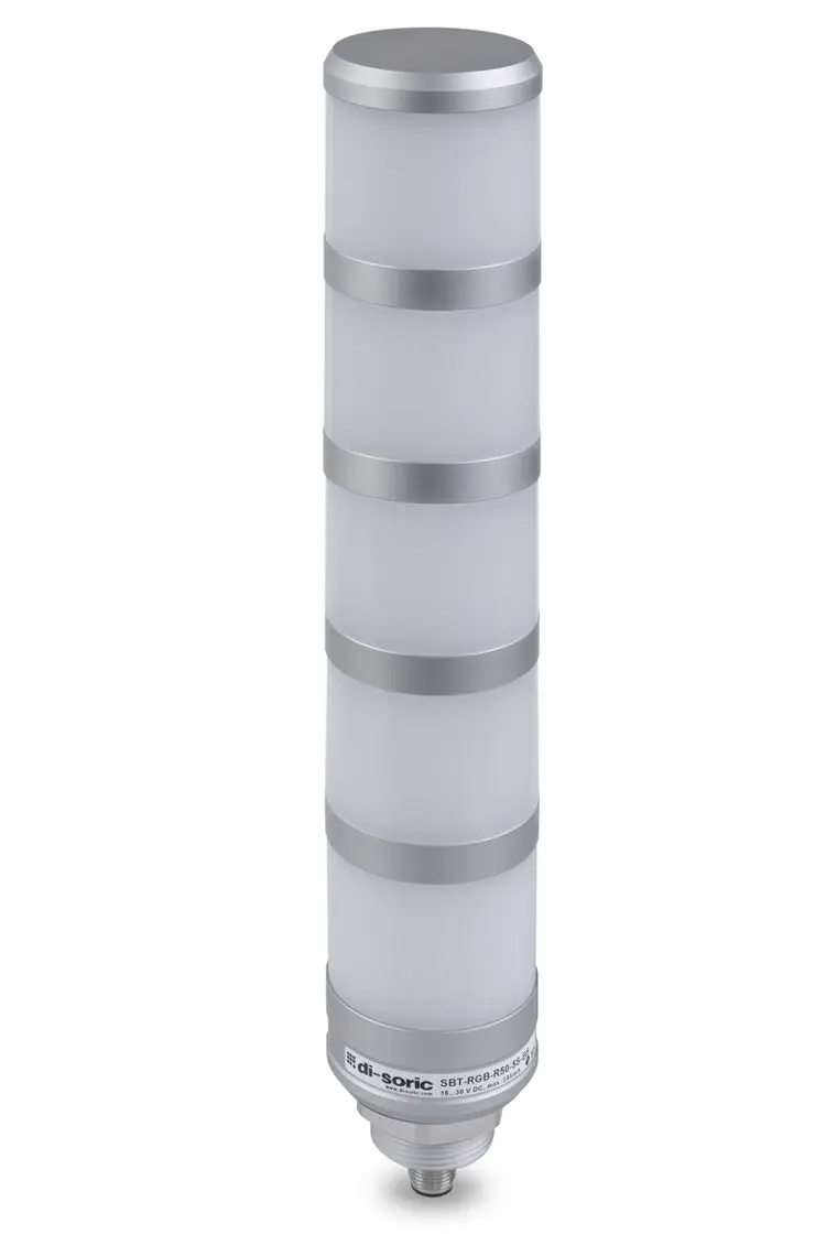 Produktfoto 1 von Di-Soric SBP-RGB LED Signalturm 8-stufig Linse Rot, Weiß, Orange, Grün, Blau, Gelb 30V Filament/Warnsummer,