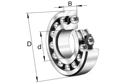 Produktfoto 1 von FAG Selbstausrichtendes Kugellager, Innen-Ø 110 mm / Außen-Ø 200 mm Außen-ø , Breite 53 mm