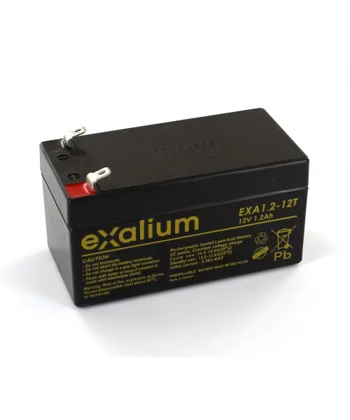 Produktfoto 1 von Exalium EXALIUM EXA Bleiakku, 12V / 1.2Ah, F1-Anschluss, 97 X 48 X 56mm