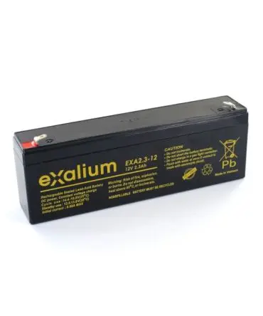 Produktfoto 1 von Exalium EXA2.3-12 Faston F1 Bleiakku, 12 V / 2.3 Ah, 34mm x 67 mm x 178 mm
