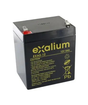 Produktfoto 1 von Exalium Exalium Faston F1 Bleiakku, 12 V / 5 Ah, 70mm x 106 mm x 90 mm