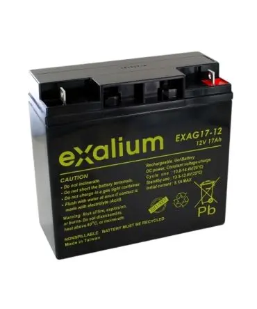 Produktfoto 1 von Exalium EXAG17-12 Bleiakku, 12 V / 17 Ah, 76mm x 167 mm x 181 mm