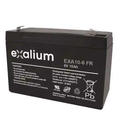 Produktfoto 1 von Exalium Exalium Faston F1 Bleiakku, 6 V / 10 Ah, 50mm x 100 mm x 151 mm