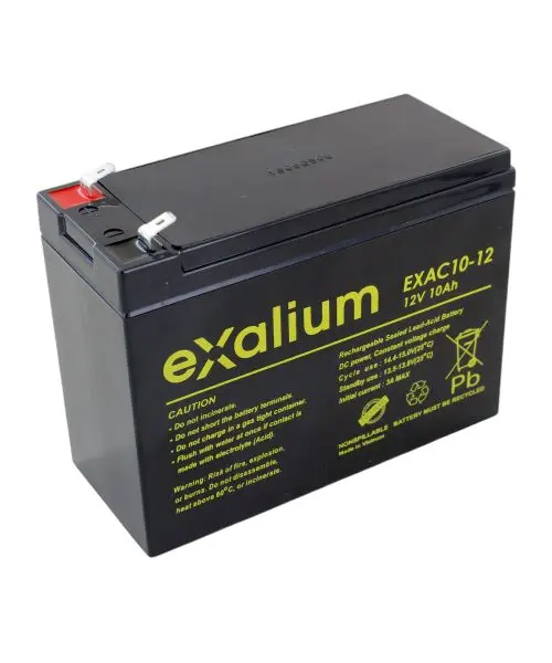 Produktfoto 1 von Exalium EXALIUM EXAC Bleiakku, 12V / 10Ah, F2-Anschluss, 151 X 65 X 115mm