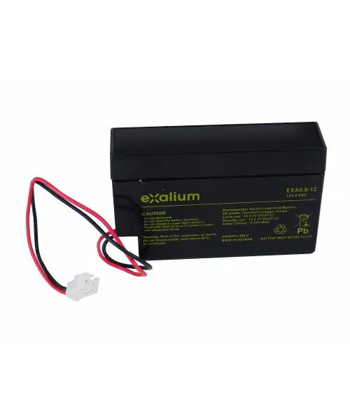 Produktfoto 1 von Exalium EXALIUM EXA Bleiakku, 12V / 800mAh, JST-Stecker-Anschluss, 96 X 25 X 62mm