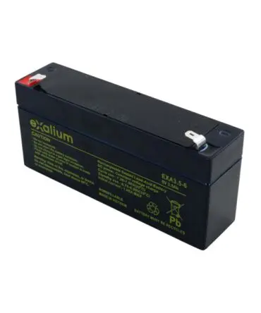 Produktfoto 1 von Exalium Exalium Faston F1 Bleiakku, 6 V / 3.5 Ah, 34mm x 60 mm x 134 mm
