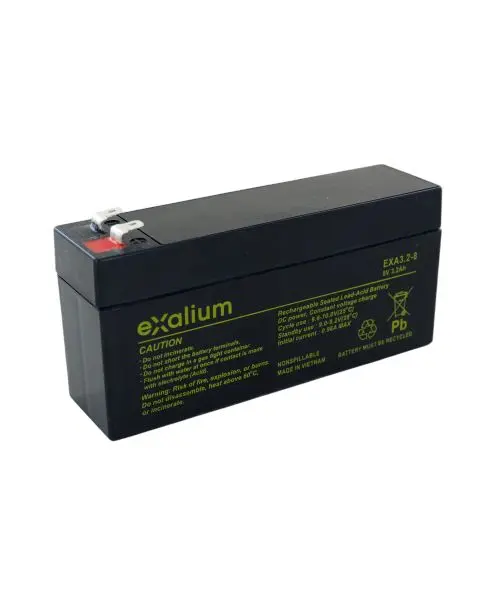 Produktfoto 1 von Exalium EXALIUM EXA Bleiakku, 8V / 3.2Ah, F1-Anschluss, 134 X 37 X 63mm