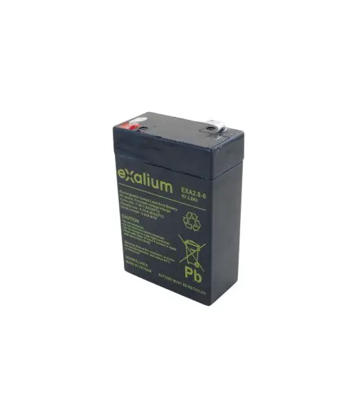 Produktfoto 1 von Exalium EXALIUM EXA Bleiakku, 6V / 2.8Ah, F1-Anschluss, 66 X 33 X 97mm