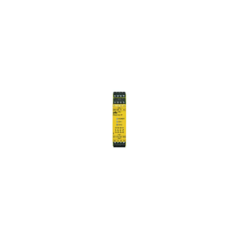 Produktfoto 1 von Pilz 777 Sicherheitsrelais, 24V ac/dc, 1, 2-Kanal, 3 Sicherheitskontakte Sicherheitsüberwachung, 1 Hilfsschalter
