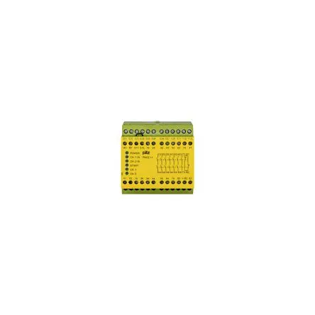 Produktfoto 1 von Pilz 774 Sicherheitsrelais 230V ac, 240 V ac, 7 Sicherheitskontakte, 1 Hilfsschalter, Automatisch und manuell und