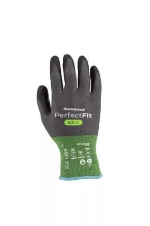 Produktfoto 1 von Honeywell Perfect Fit 3.0 Schneidfeste Handschuhe Größe 10 HPPE, Polyester, Polyurethan, Stahl Schwarz, Grau