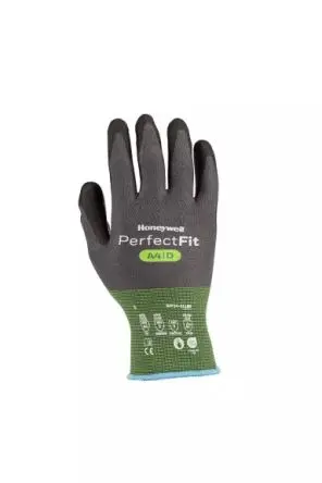 Produktfoto 1 von Honeywell Perfect Fit 3.0 Schneidfeste Handschuhe Größe 10 Aktivkohle, HPPE, Nylon Schwarz, Grau Polyurethan 10