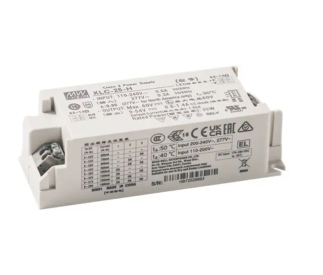 MEAN WELL LED-Treiber, 25.2 W 110/305 V Mehrstufiger LED-Treiber mit konstanter Leistung/konstanter Spannung 2.1 A,