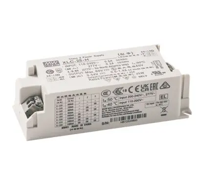 Produktfoto 1 von MEAN WELL LED-Treiber, 25 W 110V, 305 V Mehrstufiger LED-Treiber mit konstanter Leistung/konstanter Spannung 1.05A,