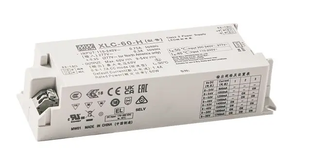 Produktfoto 1 von MEAN WELL LED-Treiber, 60 W 110/305 V, Ausgang 60 V Typ B 3 in 1, Typ DA2