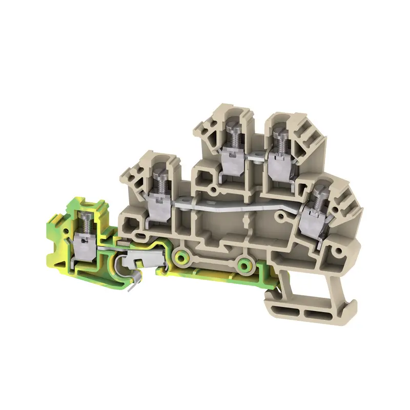 Produktfoto 1 von Weidmüller W Anschlussklemmenblock DIN-Schiene 3 Dunkelbeige, 2.5 mm², 250 V Schraubbefestigung
