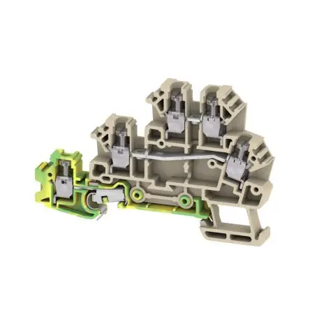 Produktfoto 1 von Weidmüller W Anschlussklemmenblock DIN-Schiene 3 Dunkelbeige, 2.5mm², 250V Schraubbefestigung