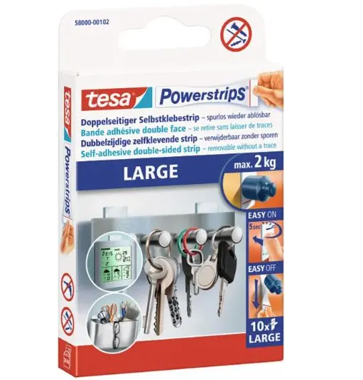 Produktfoto 1 von Tesa 58000-00102-23 Kunststoff-Klebeband doppelseitig, Weiß, 5°C bis 35°C, Stärke 650μm, 120mm x 10m