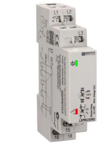 Produktfoto 1 von Broyce Control Überwachungsrelais, für Phase, Spannung 266 → 540V ac 3-phasig, 1-poliger Wechsler Überspannung,