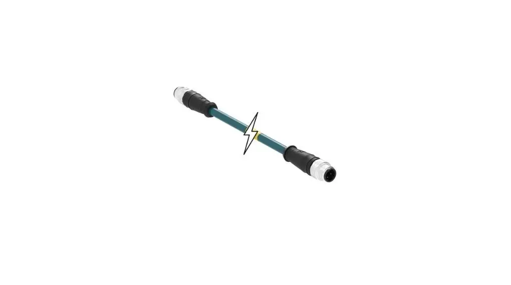 Produktfoto 1 von Molex M12 Ethernet-Kabel, 15 mm, Blaugrün Geschirmt, Polyvinylchlorid