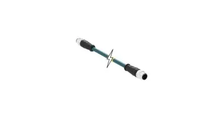 Produktfoto 1 von Molex M12 Ethernet-Kabel, 15 mm, Blaugrün Geschirmt, Polyvinylchlorid