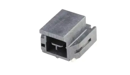 Produktfoto 1 von Molex 105430 Leiterplattenleiste gewinkelt, 2-polig / 1-reihig, Raster 2.5 mm Raster Oberfläche, Kabel-Platine,