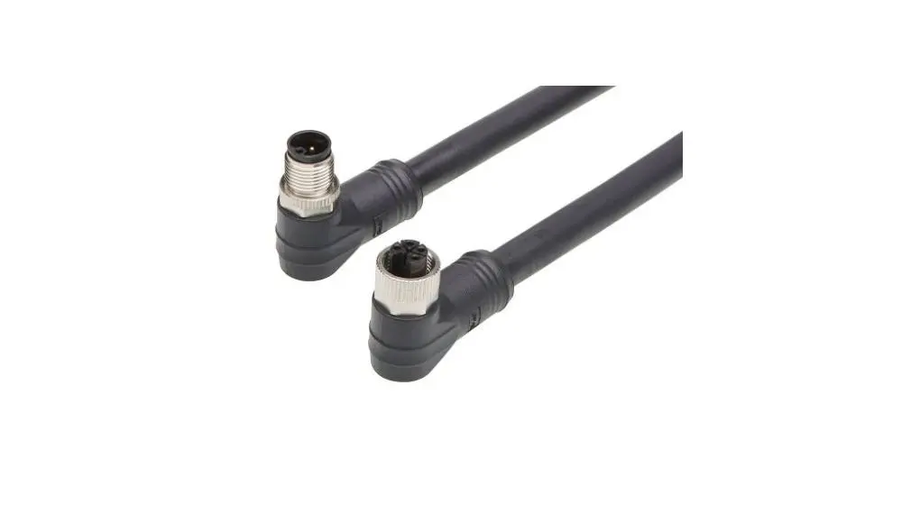 Molex Brad Micro-Change, 4-polig konfektioniertes Sensorkabel, M12, Rechtwinklig Buchse / M12 Stecker, Länge 15 m