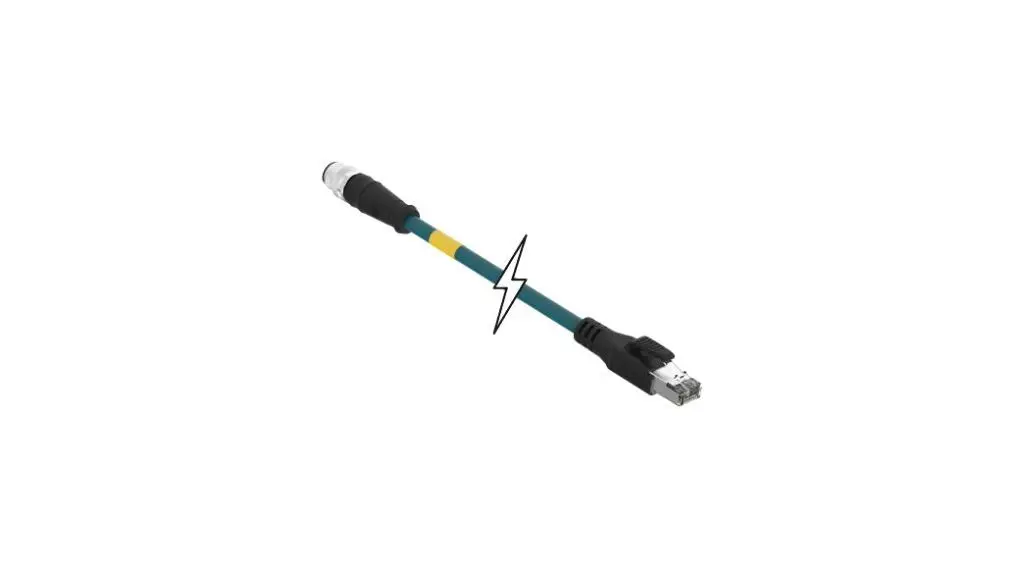Molex M12, RJ45 Ethernet-Kabel, 2 m, Grün, Thermoplastisches Polyurethan