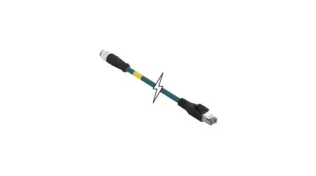 Produktfoto 1 von Molex M12, RJ45 Ethernet-Kabel, 2 m, Grün, Thermoplastisches Polyurethan